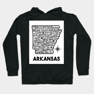 Arkansas Map Hoodie